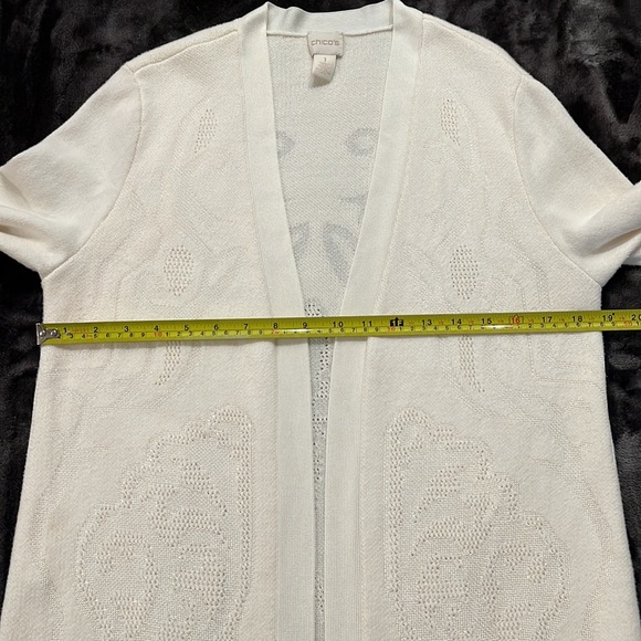 Chico’s Cream Off White Duster-longline Length Cardigan - Picture 5 of 12